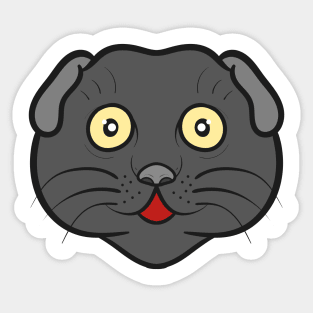 Scottish fold cat Sticker